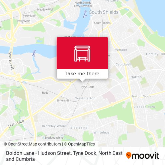 Boldon Lane - Hudson Street, Tyne Dock map