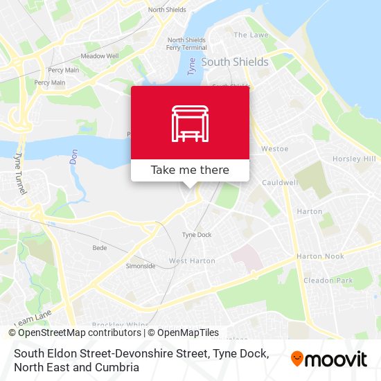South Eldon Street-Devonshire Street, Tyne Dock map