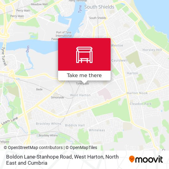 Boldon Lane-Stanhope Road, West Harton map