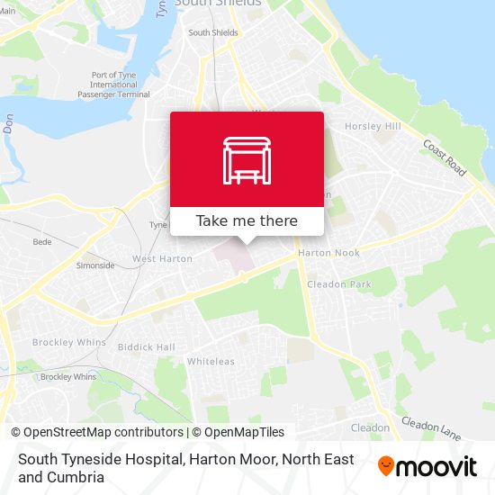 South Tyneside Hospital, Harton Moor map