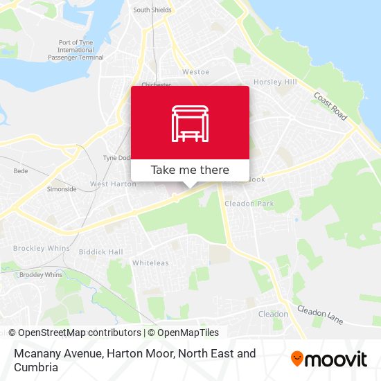 Mcanany Avenue, Harton Moor map