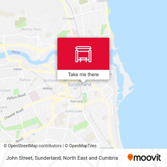John Street, Sunderland map