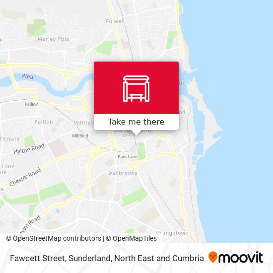 Fawcett Street, Sunderland map