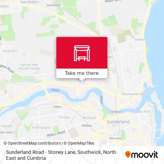 Sunderland Road - Stoney Lane, Southwick map