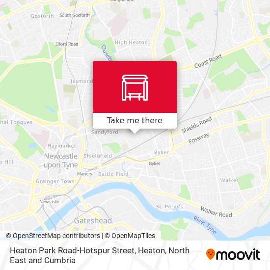 Heaton Park Road-Hotspur Street, Heaton map