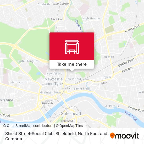 Shield Street-Social Club, Shieldfield map