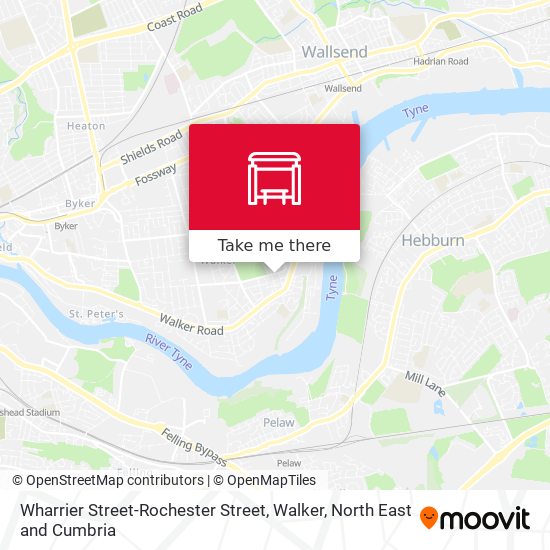 Wharrier Street-Rochester Street, Walker map