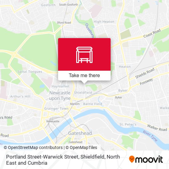 Portland Street-Warwick Street, Shieldfield map