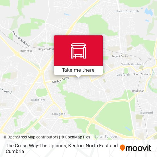 The Cross Way-The Uplands, Kenton map