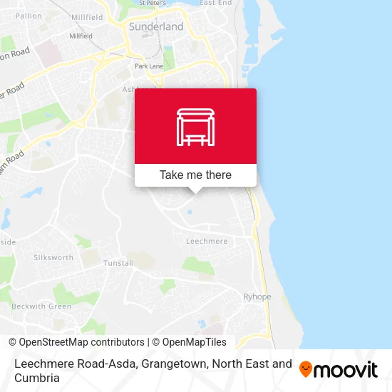 Leechmere Road-Asda, Grangetown map