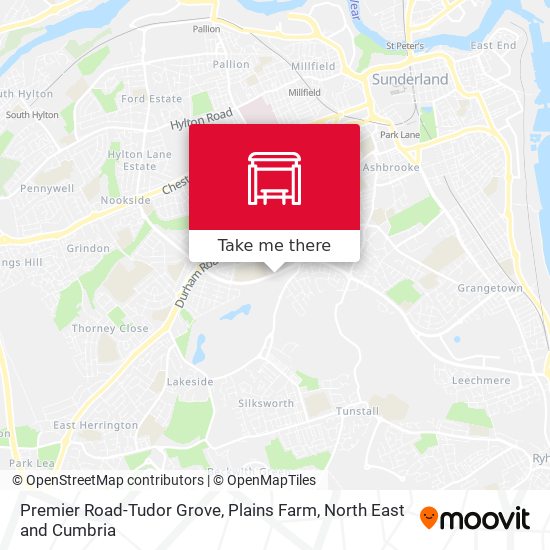 Premier Road-Tudor Grove, Plains Farm map
