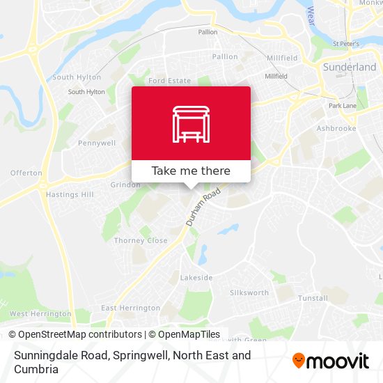 Sunningdale Road, Springwell map