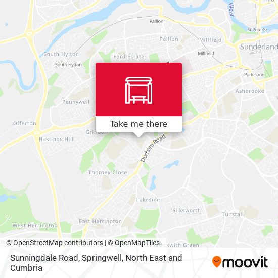 Sunningdale Road, Springwell map