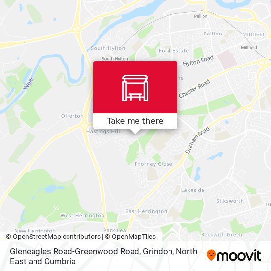 Gleneagles Road-Greenwood Road, Grindon map