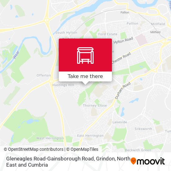 Gleneagles Road-Gainsborough Road, Grindon map