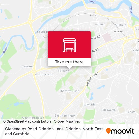 Gleneagles Road-Grindon Lane, Grindon map