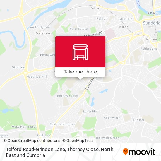 Telford Road-Grindon Lane, Thorney Close map