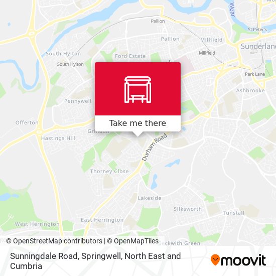Sunningdale Road, Springwell map