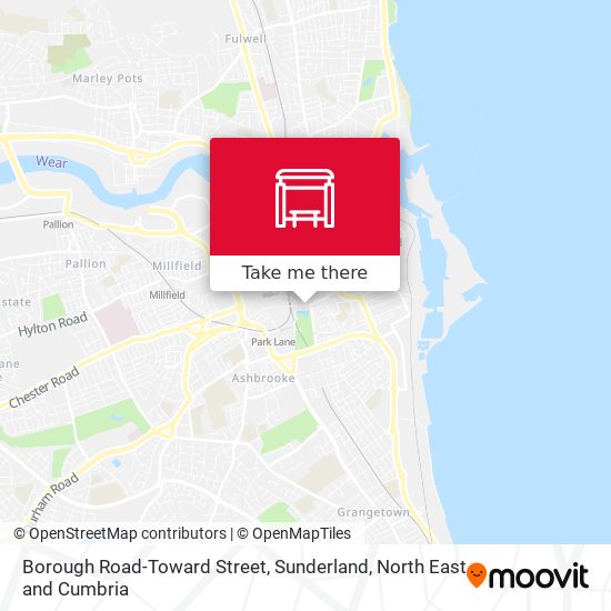 Borough Road-Toward Street, Sunderland map