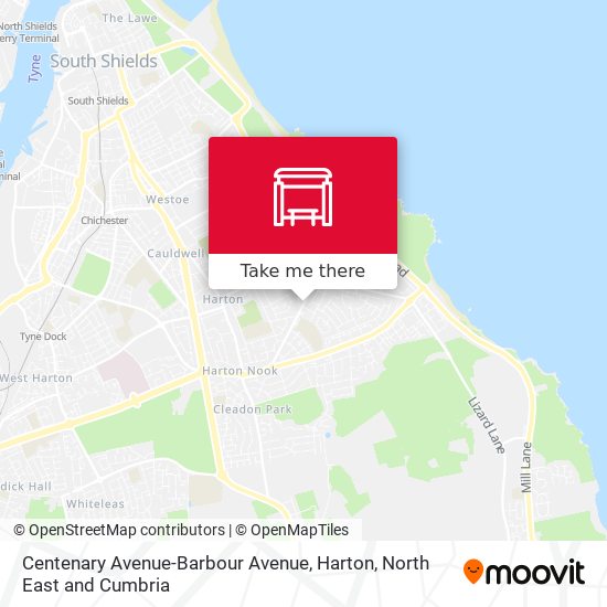 Centenary Avenue-Barbour Avenue, Harton map