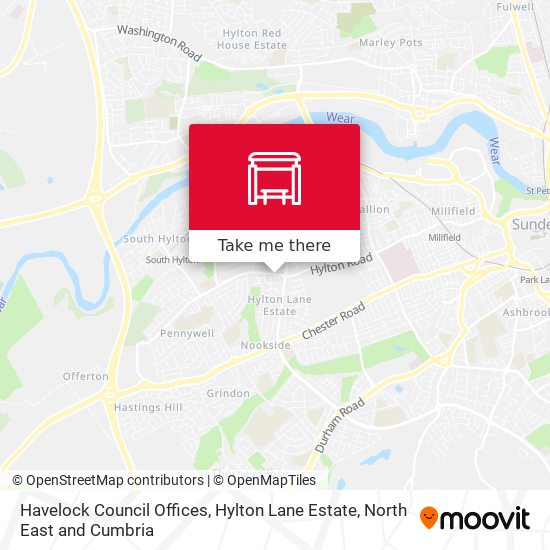 Havelock Council Offices, Hylton Lane Estate map