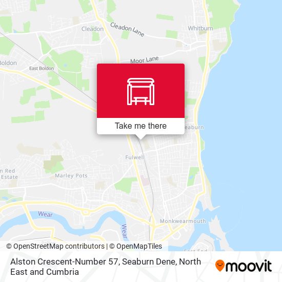 Alston Crescent-Number 57, Seaburn Dene map