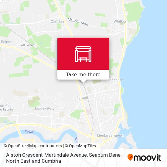 Alston Crescent-Martindale Avenue, Seaburn Dene map