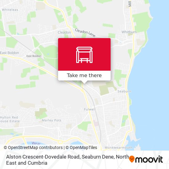 Alston Crescent-Dovedale Road, Seaburn Dene map