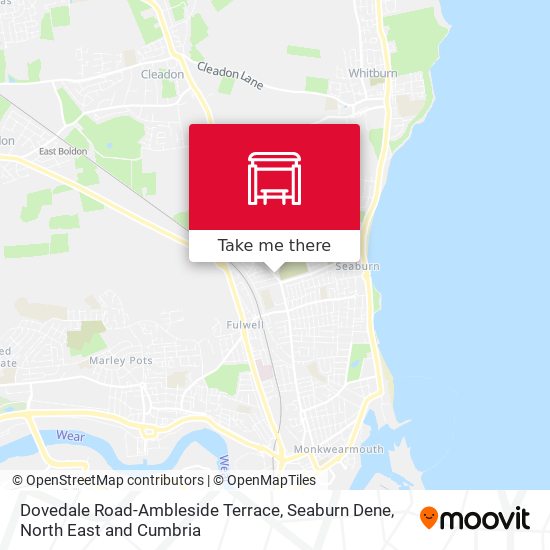 Dovedale Road-Ambleside Terrace, Seaburn Dene map