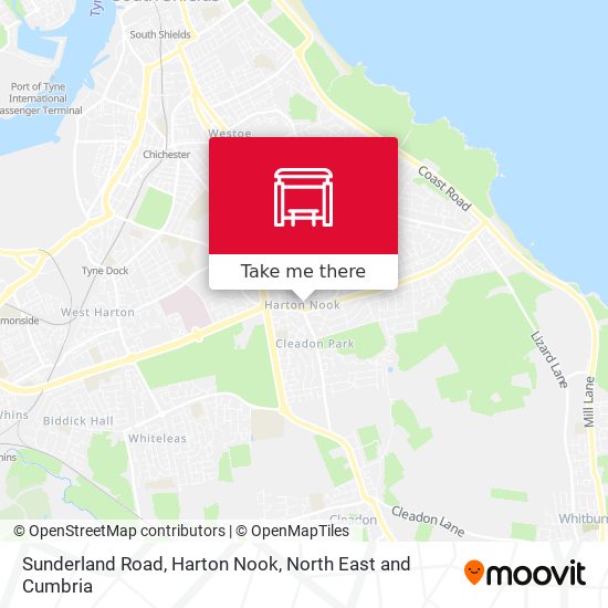 Sunderland Road, Harton Nook map