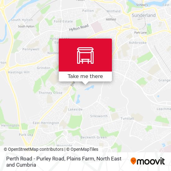Perth Road - Purley Road, Plains Farm map
