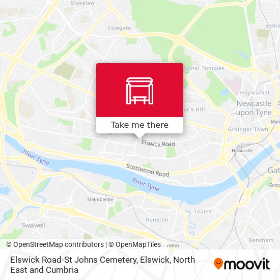 Elswick Road-St Johns Cemetery, Elswick map
