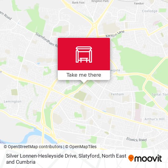 Silver Lonnen-Hesleyside Drive, Slatyford map