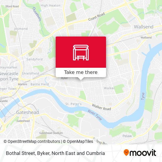 Bothal Street, Byker map