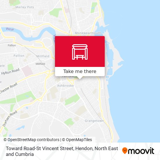 Toward Road-St Vincent Street, Hendon map