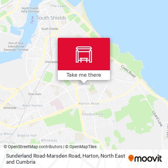 Sunderland Road-Marsden Road, Harton map