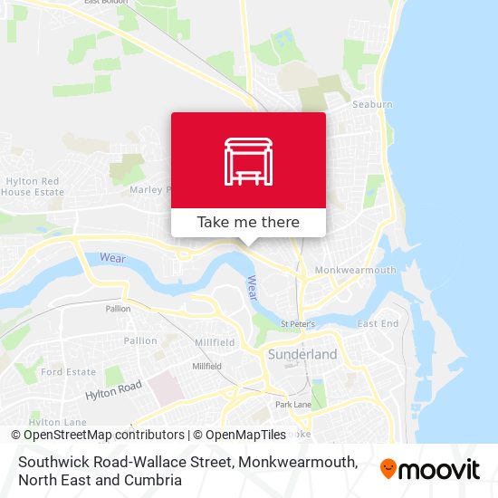 Southwick Road-Wallace Street, Monkwearmouth map