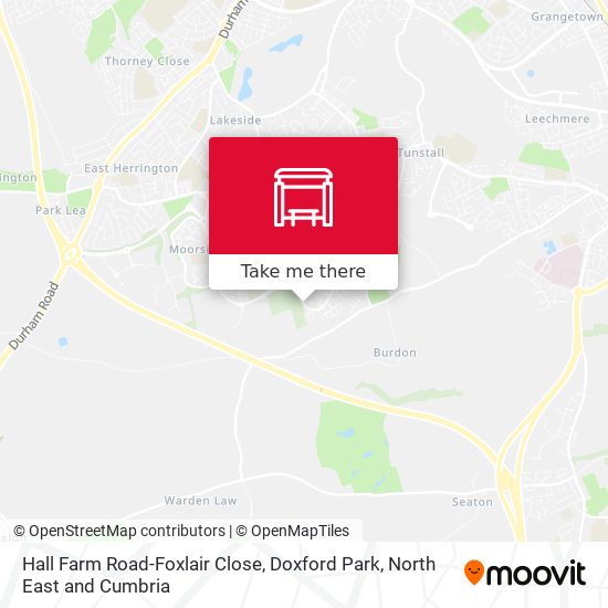 Hall Farm Road-Foxlair Close, Doxford Park map