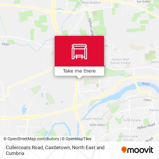 Cullercoats Road, Castletown map