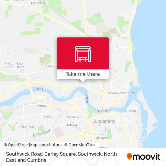 Southwick Road-Carley Square, Southwick map
