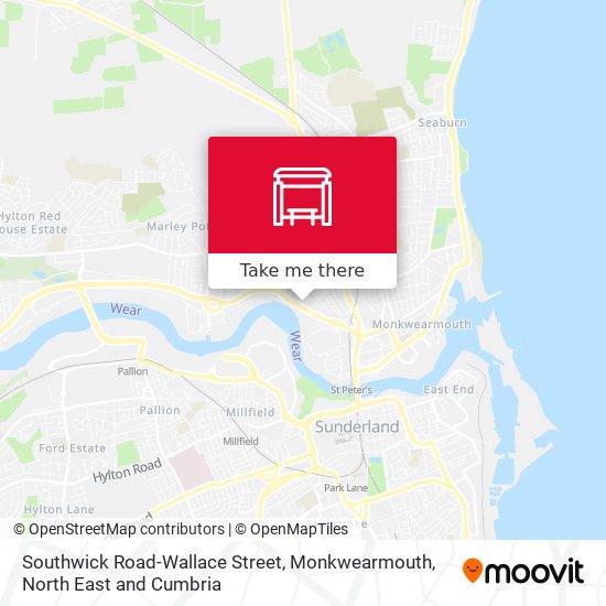 Southwick Road-Wallace Street, Monkwearmouth map