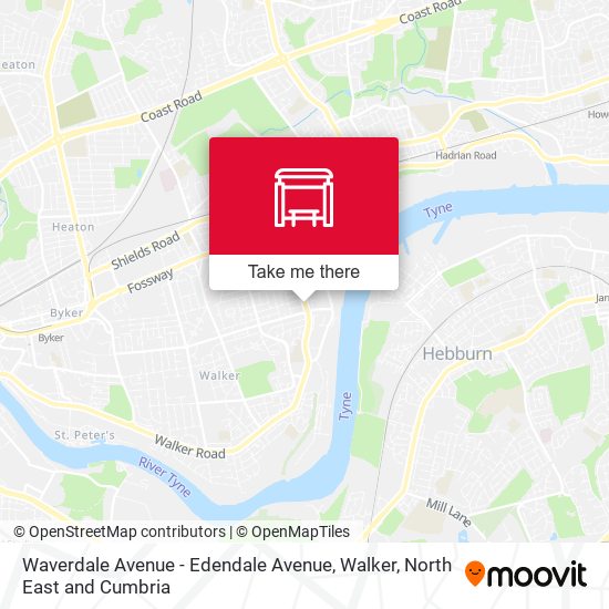 Waverdale Avenue - Edendale Avenue, Walker map