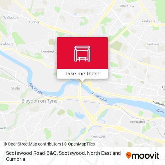 Scotswood Road-B&Q, Scotswood map