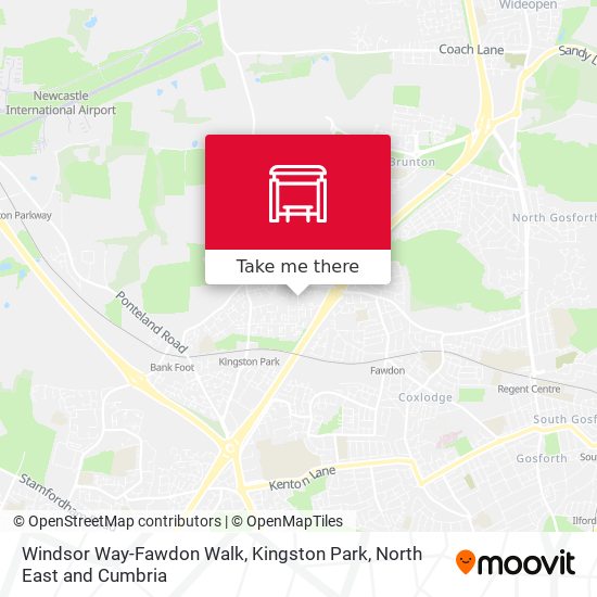 Windsor Way-Fawdon Walk, Kingston Park map