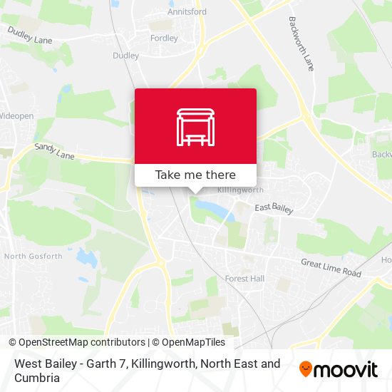 West Bailey - Garth 7, Killingworth map