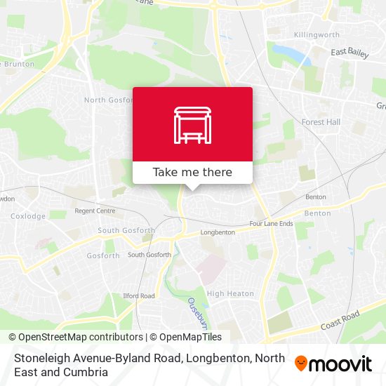 Stoneleigh Avenue-Byland Road, Longbenton map