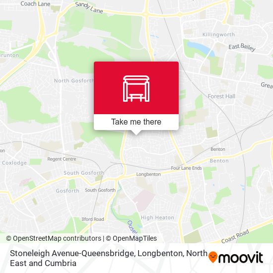 Stoneleigh Avenue-Queensbridge, Longbenton map