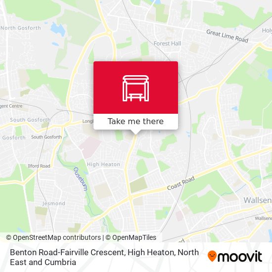 Benton Road-Fairville Crescent, High Heaton map