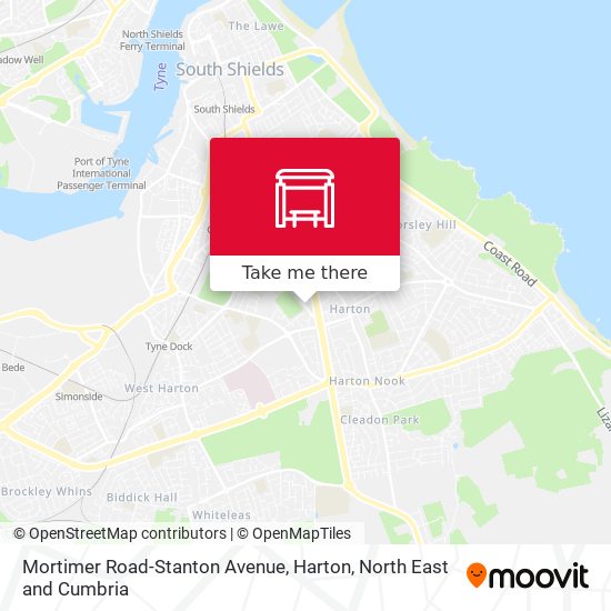 Mortimer Road-Stanton Avenue, Harton map