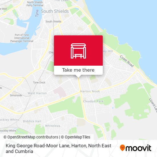 King George Road-Moor Lane, Harton map